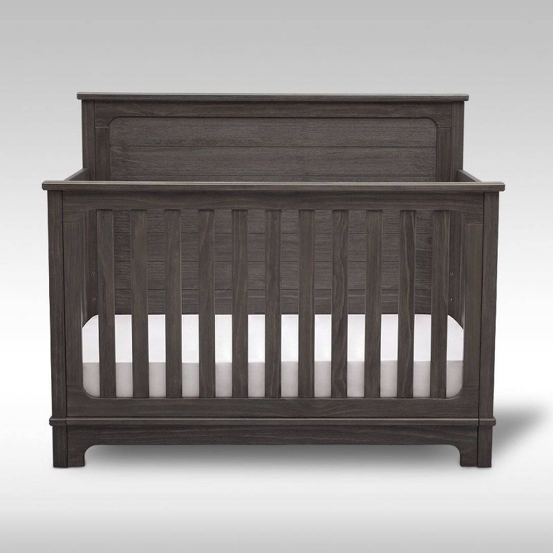 Rustic Gray Pine 4-in-1 Convertible Baby Crib