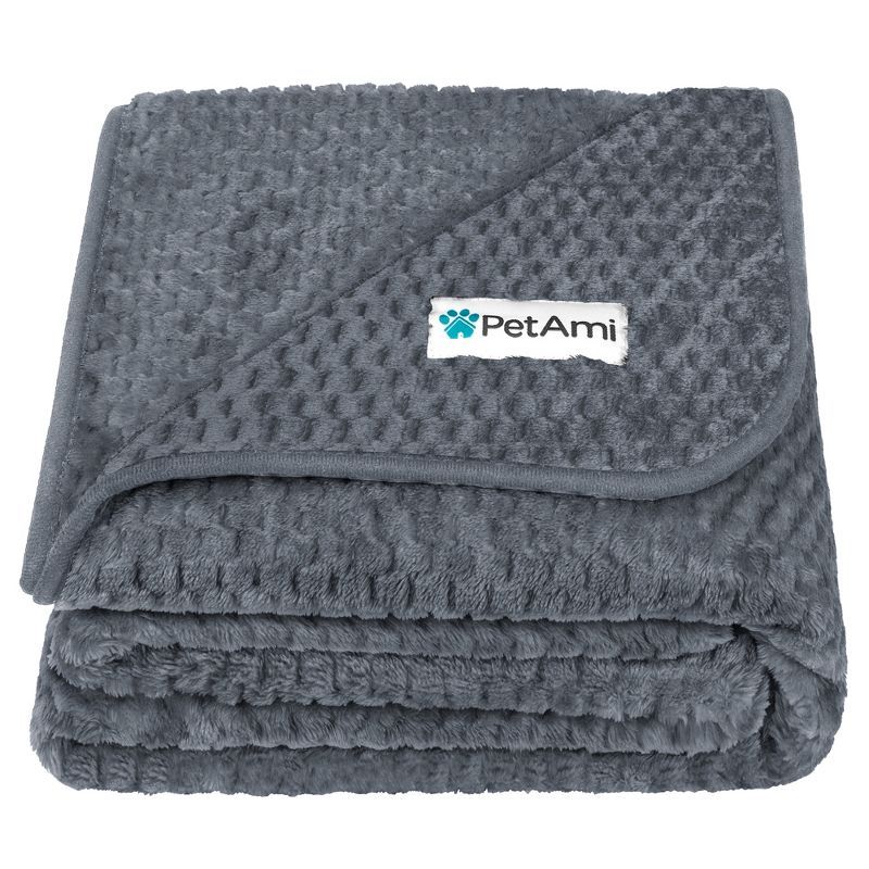 X-Large Charcoal Waterproof Fleece Pet Blanket