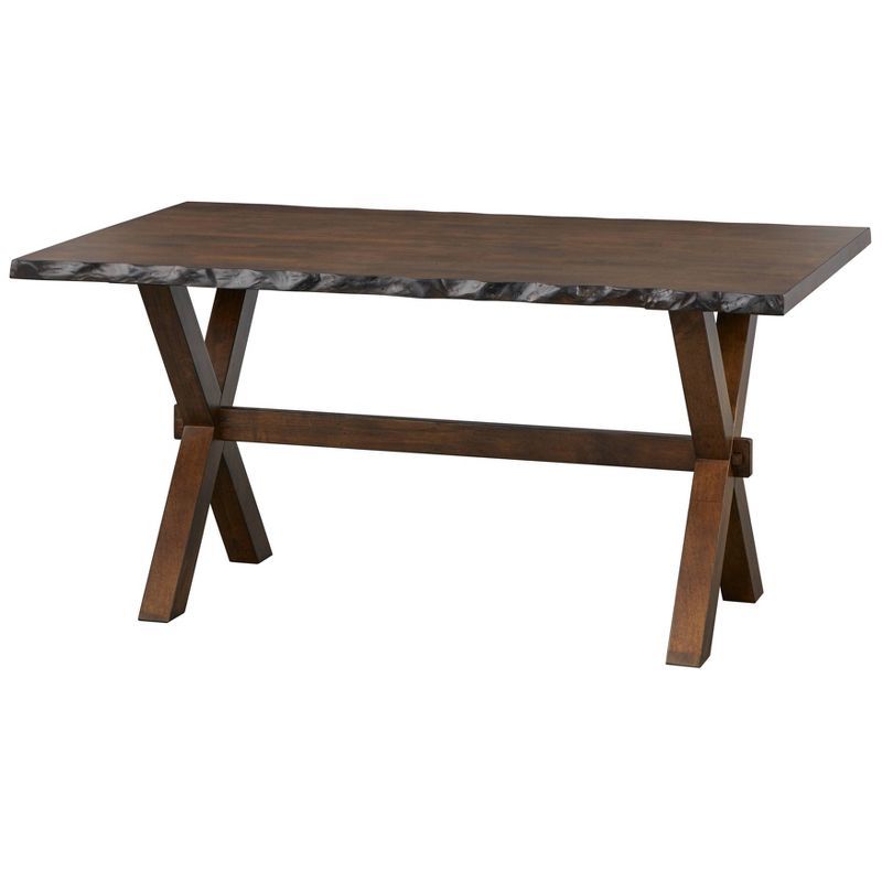 Mandeville 64.75'' Reclaimed Wood Farmhouse Dining Table in Walnut