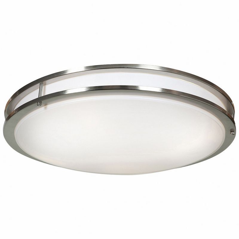 Solero 25" Brushed Steel LED Flush Mount Ceiling Light