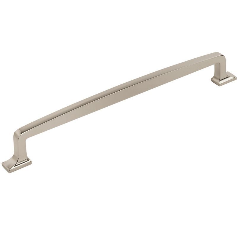 Polished Nickel Modern Appliance Pull with Mounting Hardware