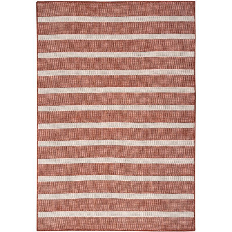 Nourison Positano Modern Stripes Flatweave Outdoor Rug