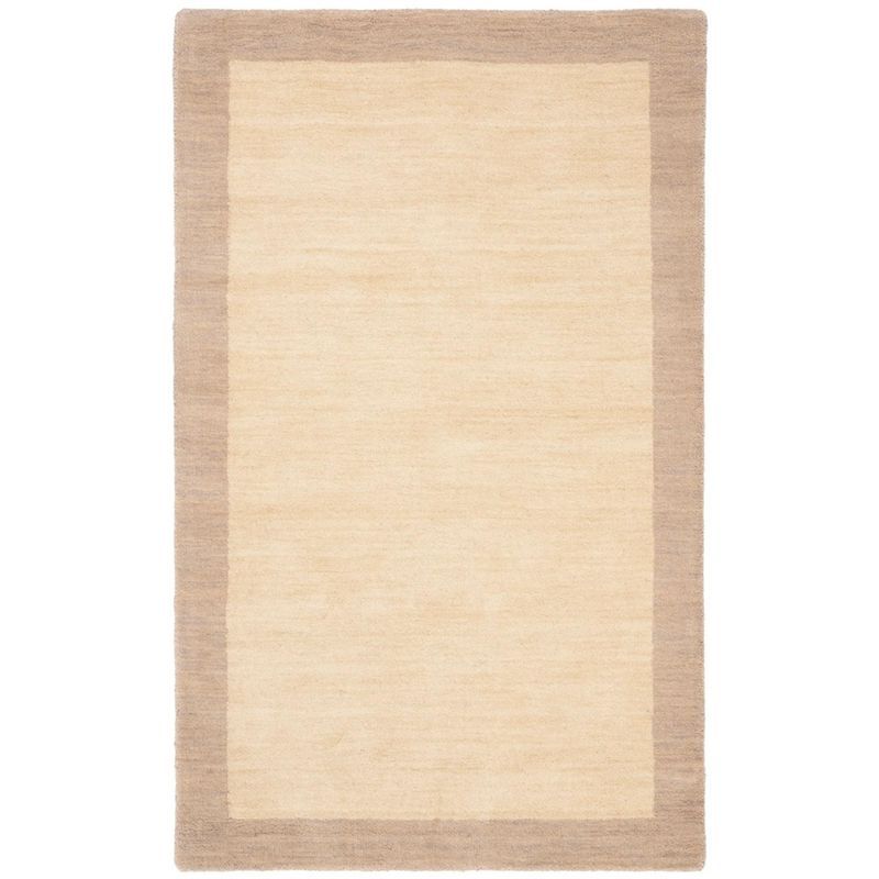 Ivory Wool Hand-Knotted Reversible 3' x 5' Area Rug