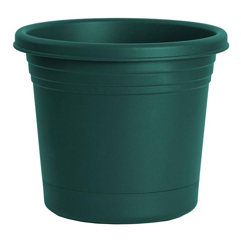 Rugg Green Polyresin Round Planter with Saucer