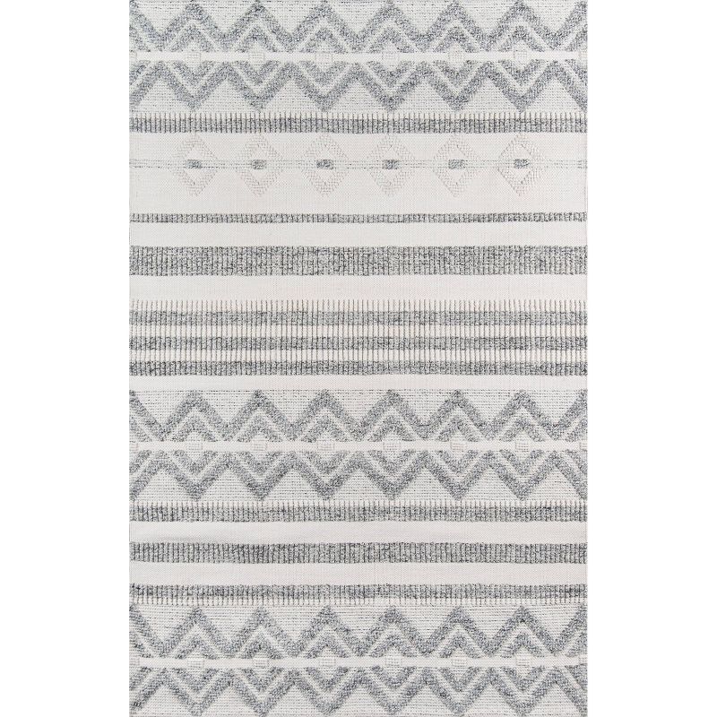 6'x24' Gray Diamond Tufted Handmade Synthetic Runner Rug