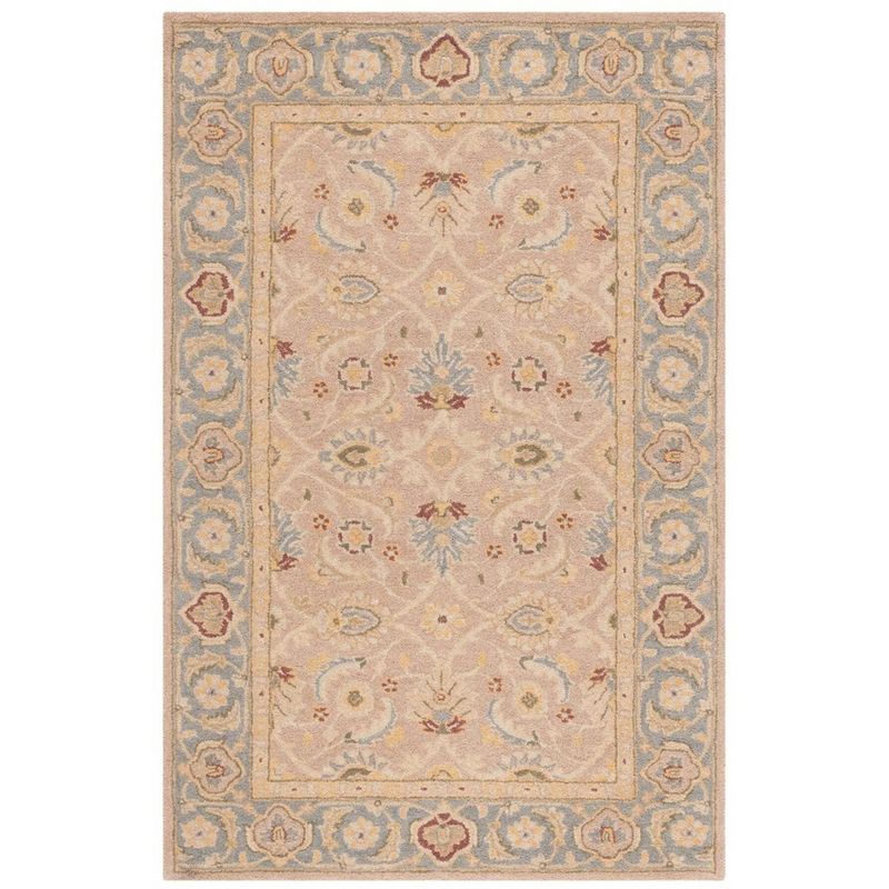 Anatolia Blue and Beige Handmade Wool Area Rug