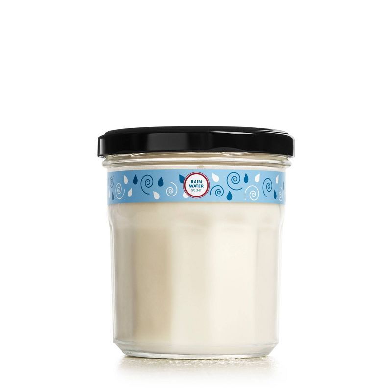 Large White Soy Scented Jar Candle with Rain Water Aroma