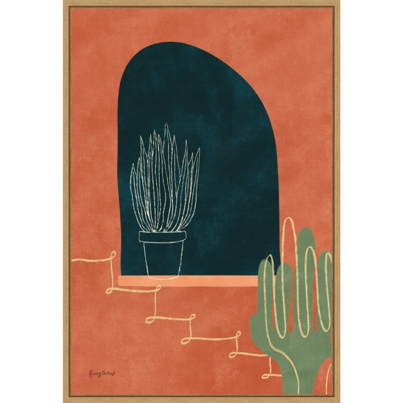 Desert Succulents Warm Toned Canvas Wall Art Print 16 x 23