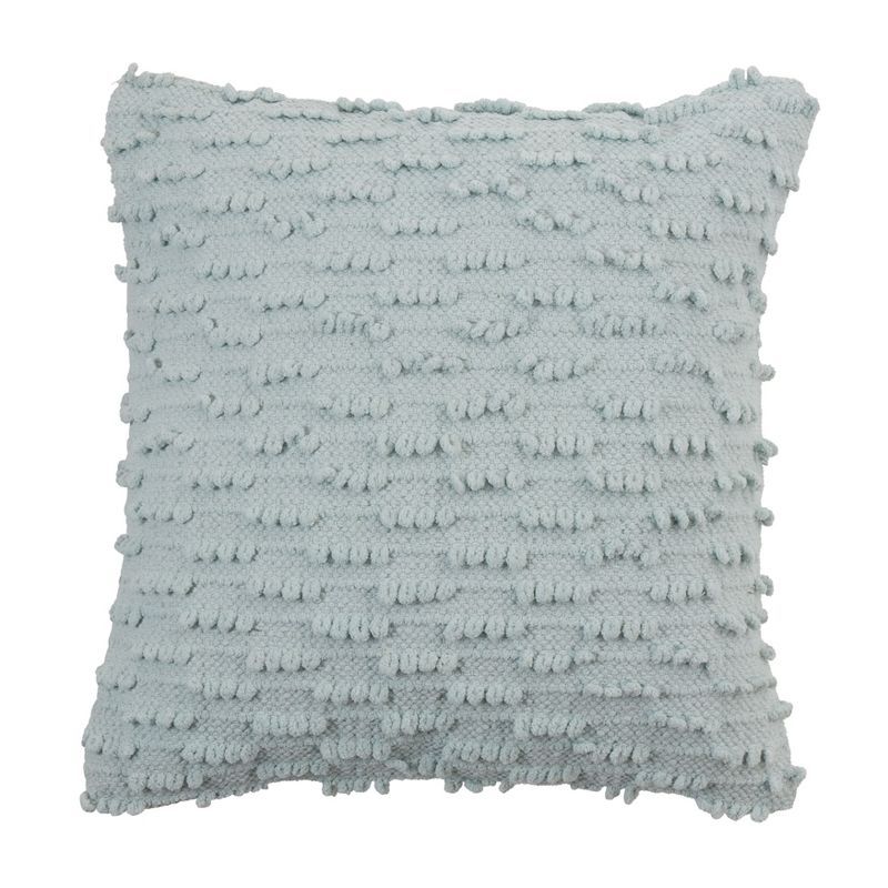 Aqua Nubby Design Down-Filled 20" Throw Pillow