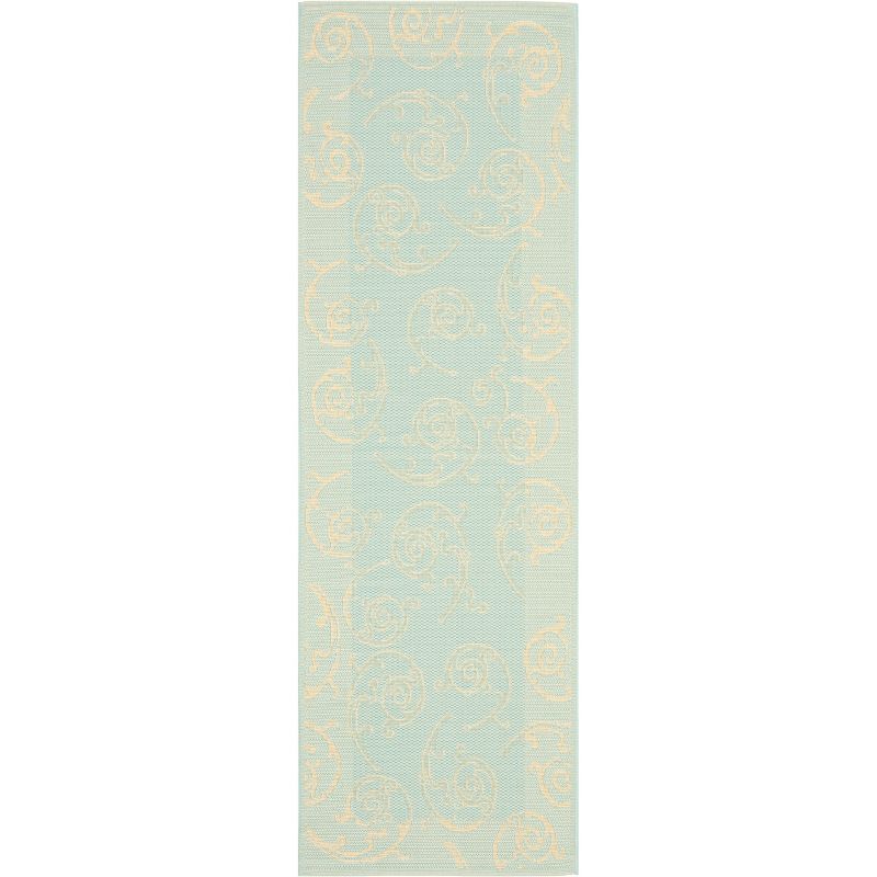 Aqua Elegance Easy-Care Synthetic Indoor/Outdoor Runner Rug, 2'3" x 6'7"