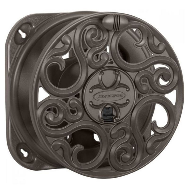 Bronze Decorative Wall Mount Hose Reel with Scroll Design