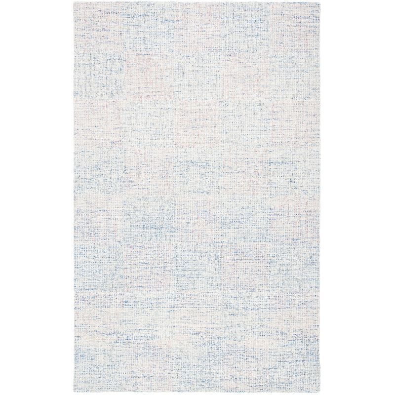 Metro Blue and White Hand-Tufted Wool Area Rug