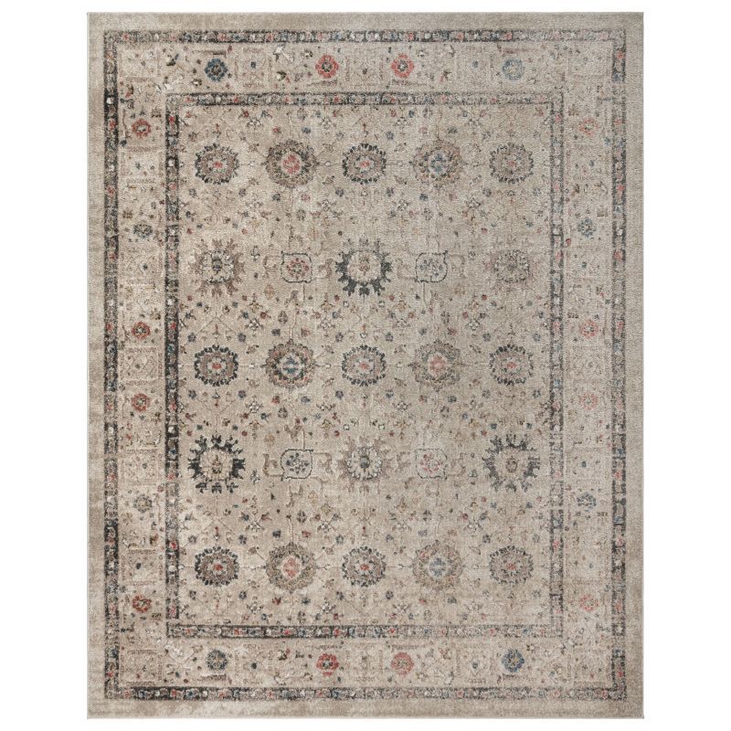 Ivory Tufted Synthetic 5' x 7' Rectangular Area Rug