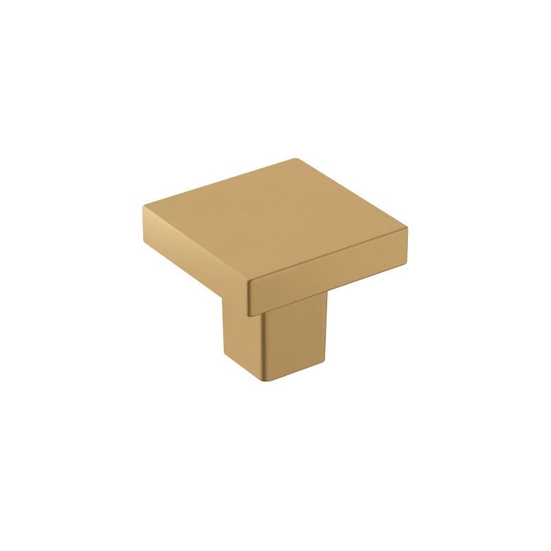 Champagne Bronze Modern Square Cabinet Knob with Mounting Hardware