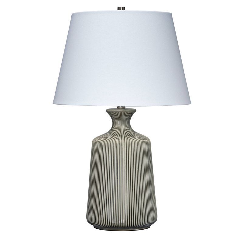 White Ceramic Table Lamp with Adjustable 3-Way Switch