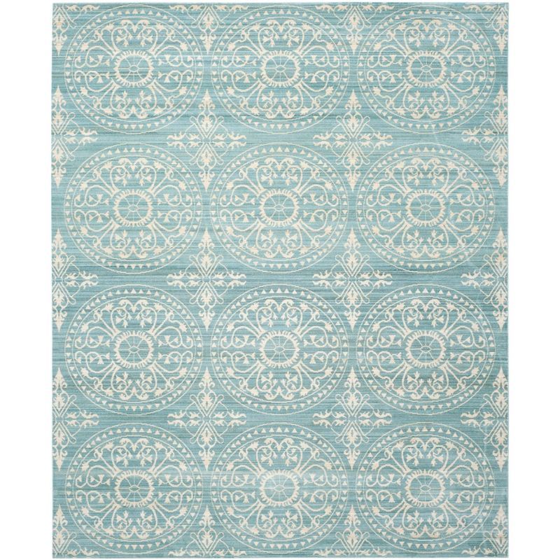 Alpine and Cream Rectangular Synthetic Area Rug, 8' x 10'