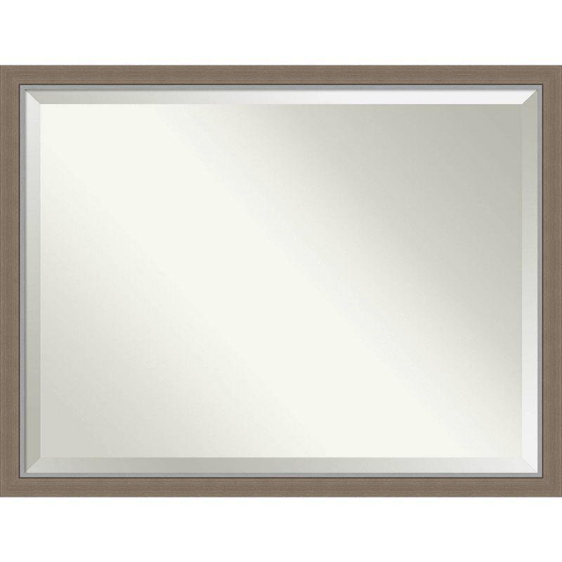 Eva Silver and Gold Beveled Bathroom Vanity Wall Mirror