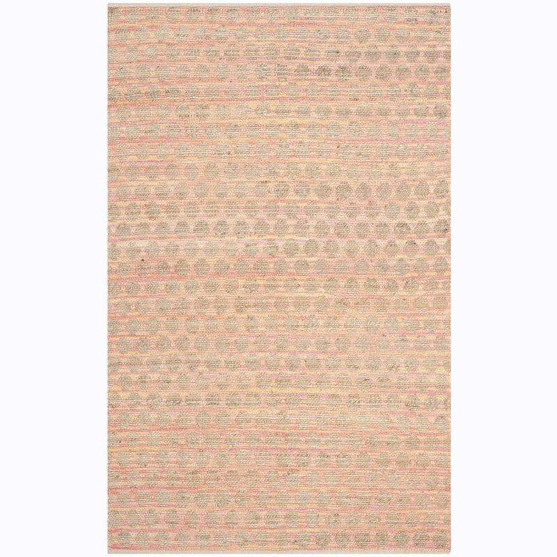 Handmade Flat Woven Orange and Natural Cotton Area Rug 6' x 9'