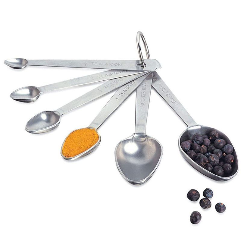 Professional Performance Stainless Steel Measuring Spoons Set of 6