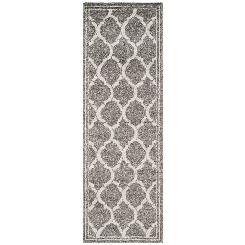 Amherst Dark Grey and Beige 2'-3" x 9' Synthetic Rug