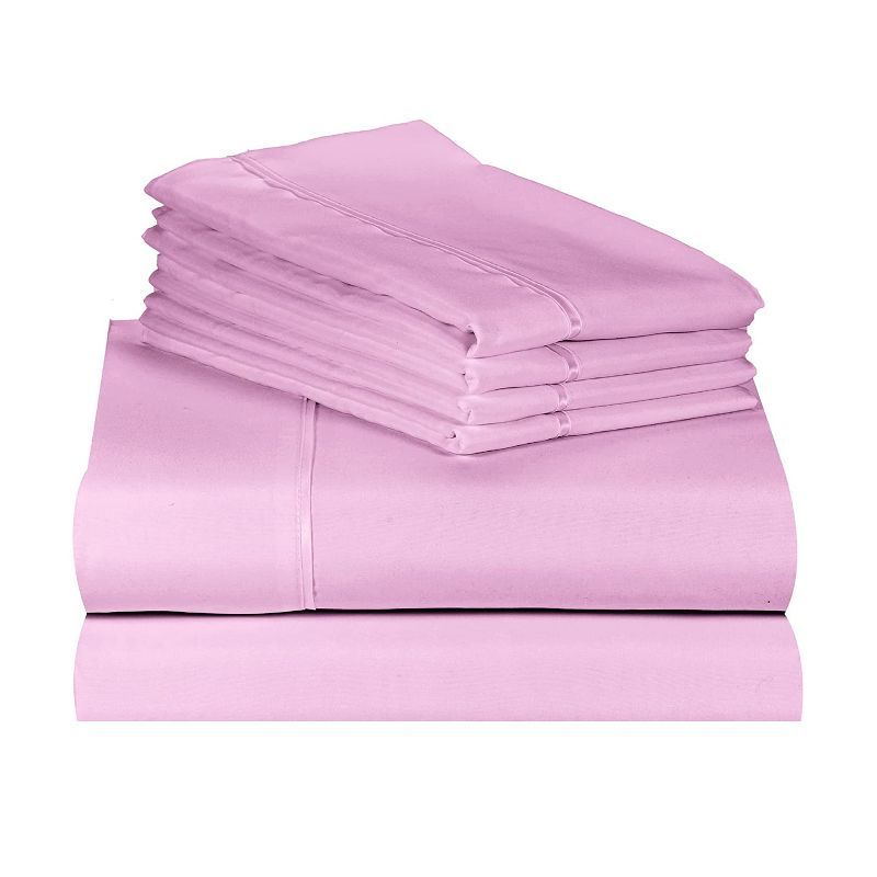 Light Plum Twin Bamboo Microfiber Sheet Set with Deep Pockets