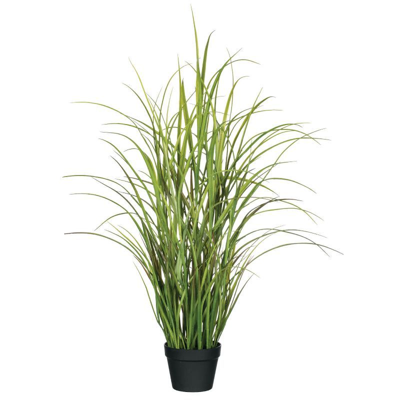 48" Green Artificial Potted Grass Plant