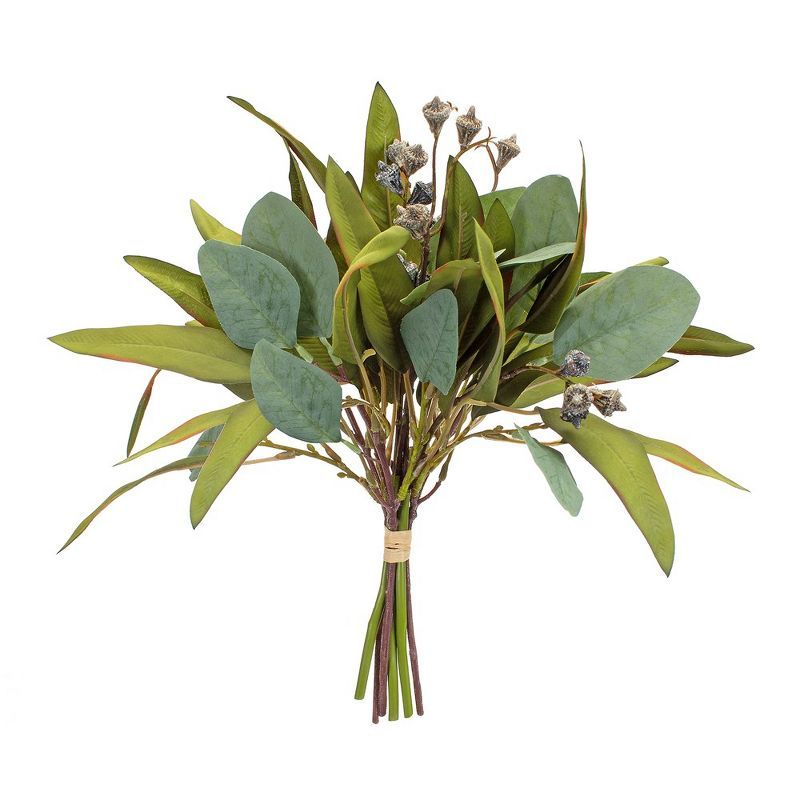 Green Silk Artificial Foliage Bundle with Bendable Stems