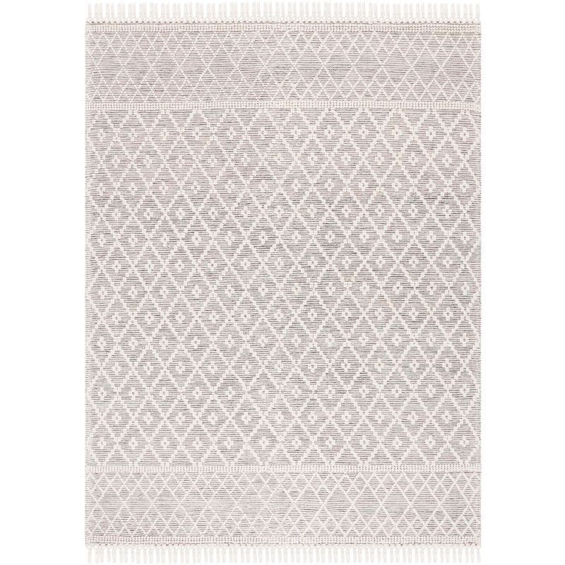 Hand-Knotted Ivory Wool-Cotton Blend 8' x 10' Area Rug