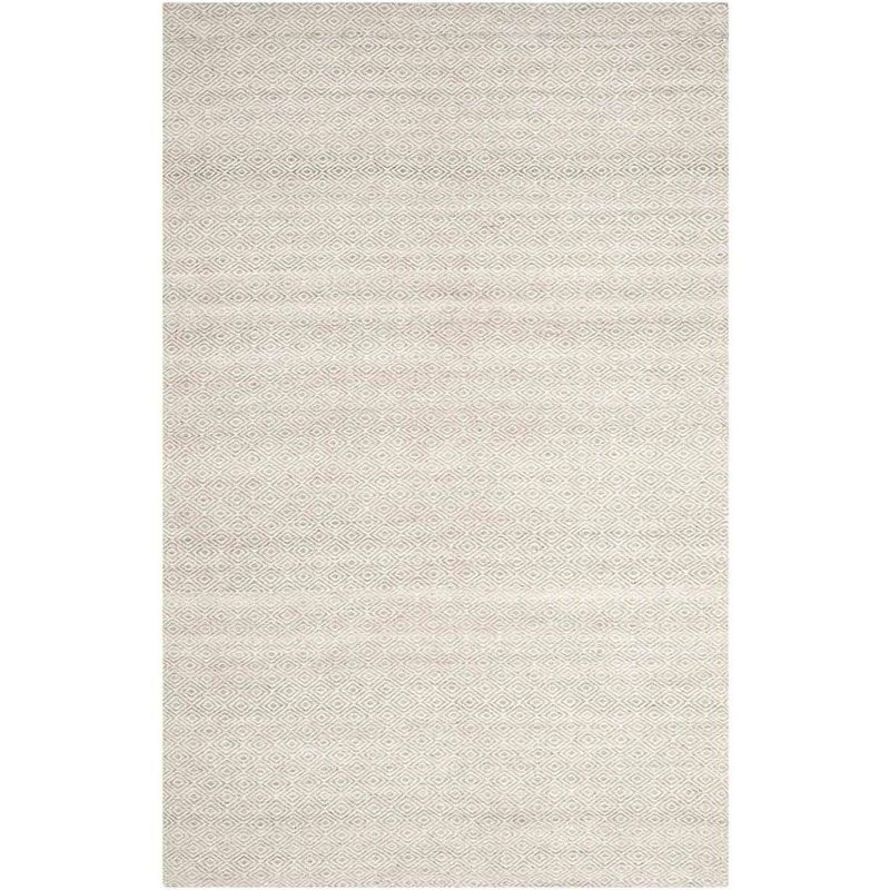 Hand Woven Nomadic Ivory & Silver Wool Area Rug 4' x 6'