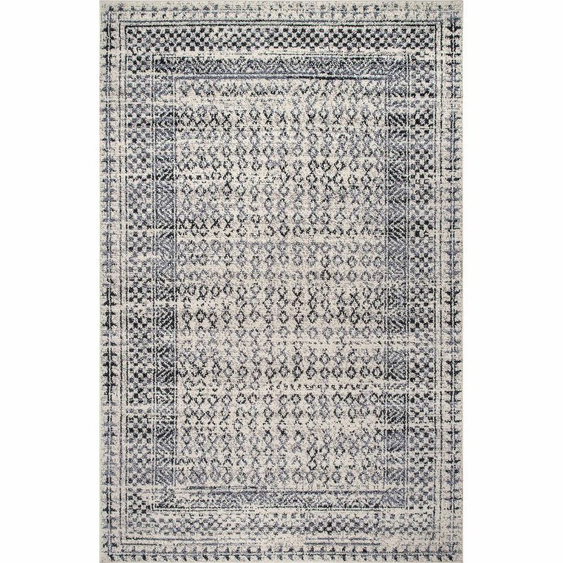 Elodie Light Gray Reversible Synthetic 4' x 6' Area Rug