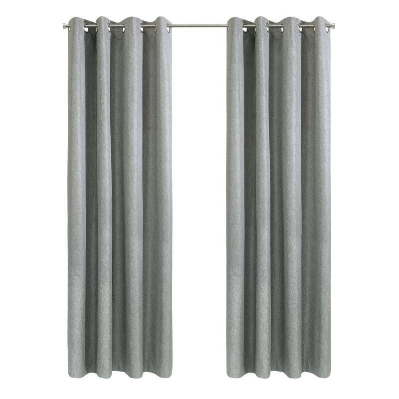 Taupe Grey Blackout Grommet Polyester Window Panel 52 x 63