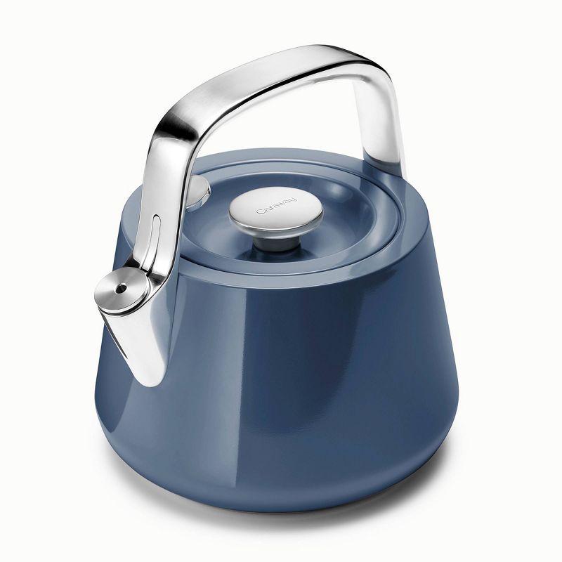 Navy Blue Stainless Steel Whistling Tea Kettle