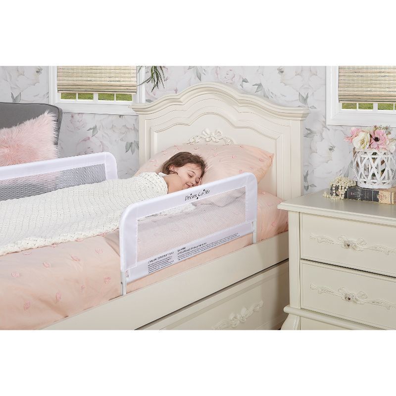 Dream On Me White Adjustable Mesh Bed Rail Double Pack