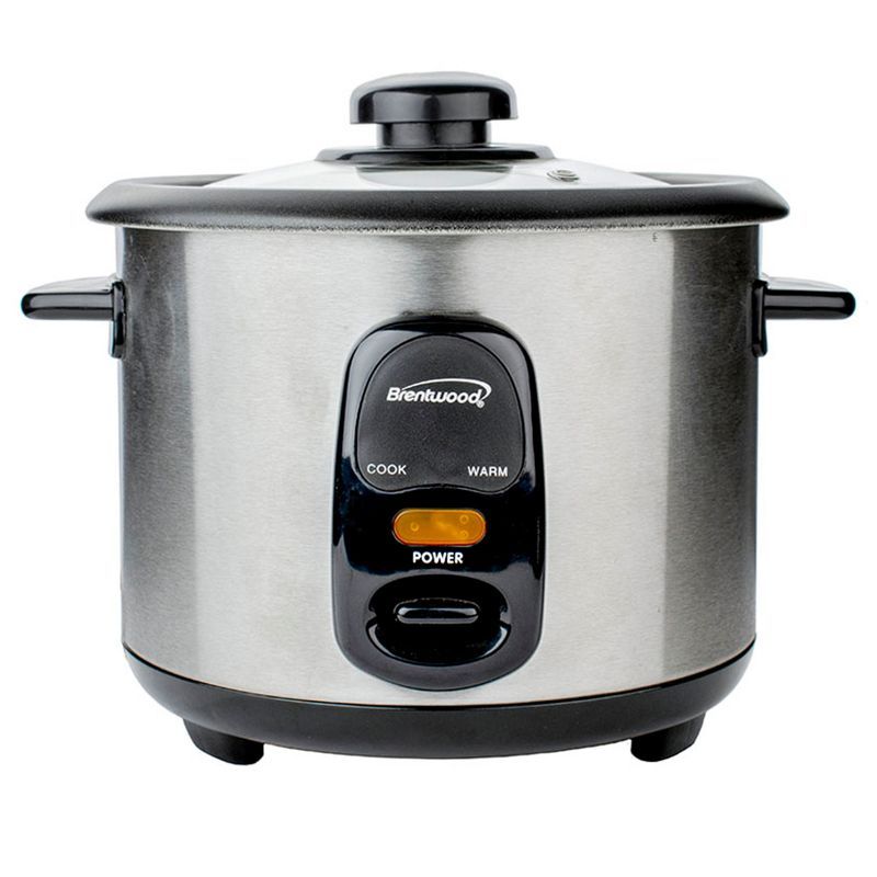 Brentwood 10-Cup Stainless Steel Electric Rice Cooker with Steamer