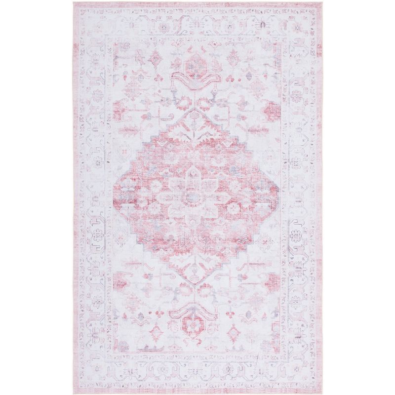 Ivory Elegance Synthetic 3' x 5' Machine Washable Rug