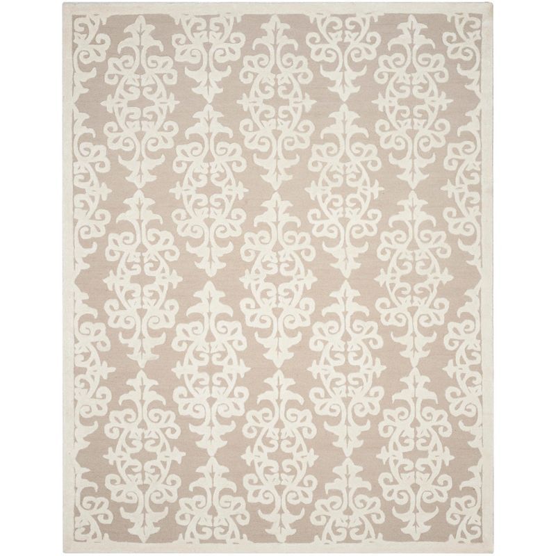 Ivory Elegance 8' x 10' Hand-Tufted Wool and Viscose Area Rug