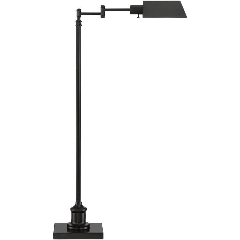 Dark Bronze Adjustable Pharmacy Floor Lamp with USB Port