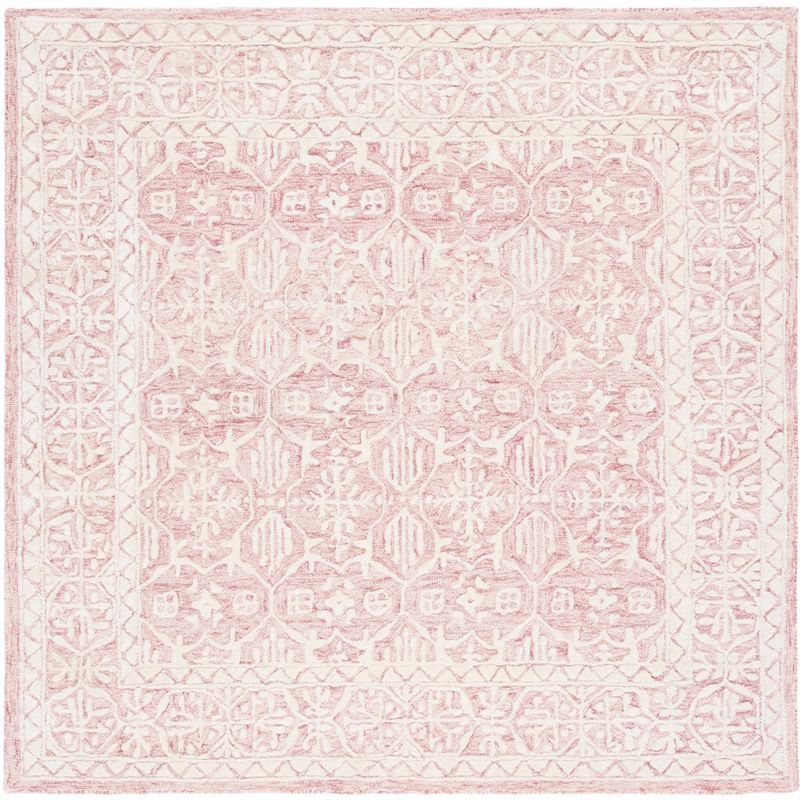 Ivory Elegance 72'' Square Hand-Tufted Wool Area Rug