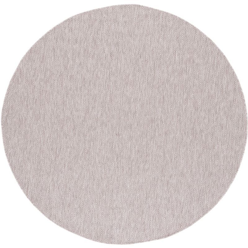 Elysian Fields 59" Round Gray Synthetic Easy-Care Area Rug