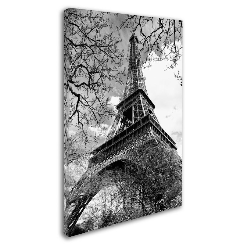 Philippe Hugonnard Eiffel Tower Black and White Canvas Art 16'' x 24''