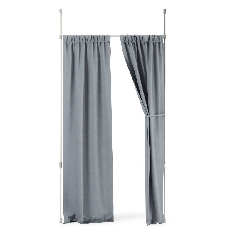 Umbra Nickel Metallic Adjustable Modern Curtain Rod 36-66"