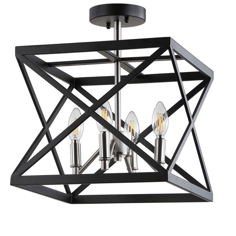 Matias 13'' Matte Black and Bronze LED Flush Mount Ceiling Light