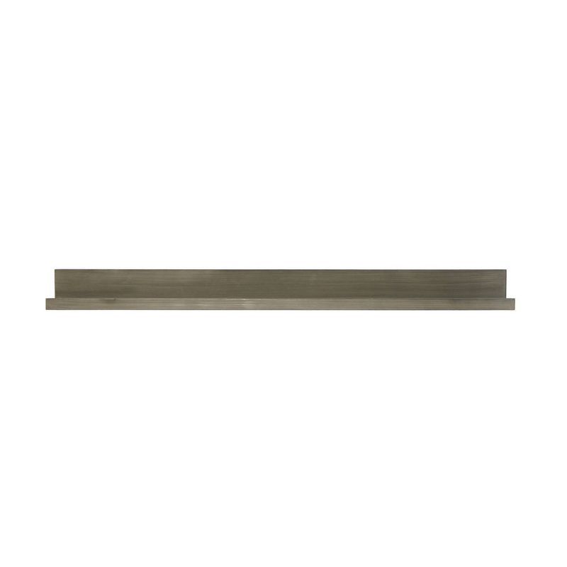 Driftwood Gray 62" MDF Wall-Mounted Gallery Shelf