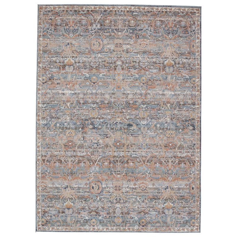 Handmade Corentin Oriental Synthetic Area Rug in Sky Blue