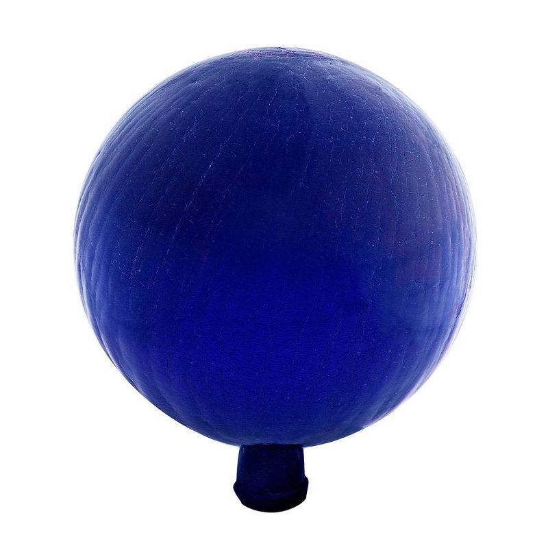 17" Blue Crackle Glass Gazing Globe