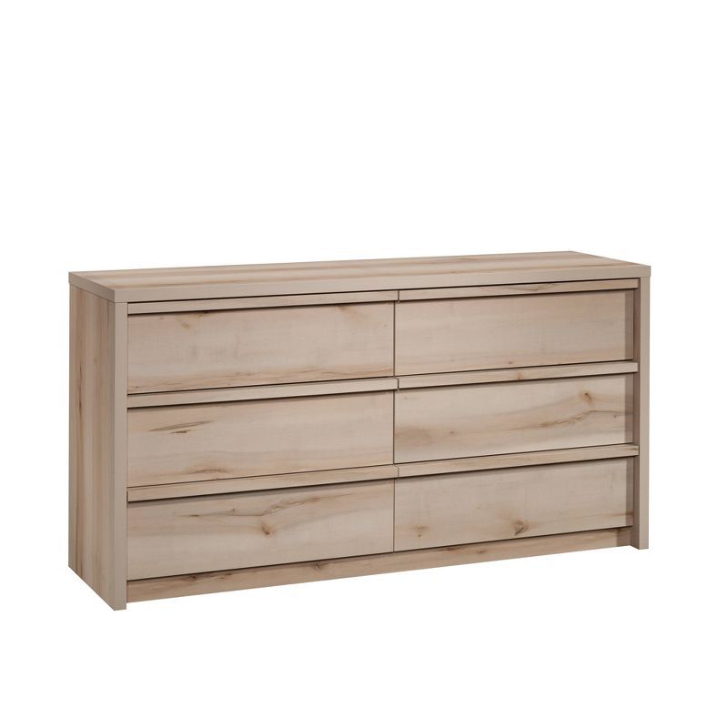 Pacific Maple Mid-Century 6-Drawer Horizontal Dresser