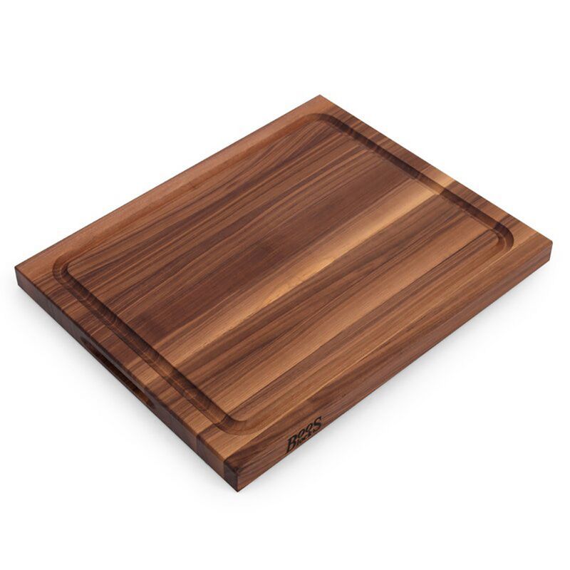 John Boos Reversible Walnut Wood Cutting Board with Juice Groove