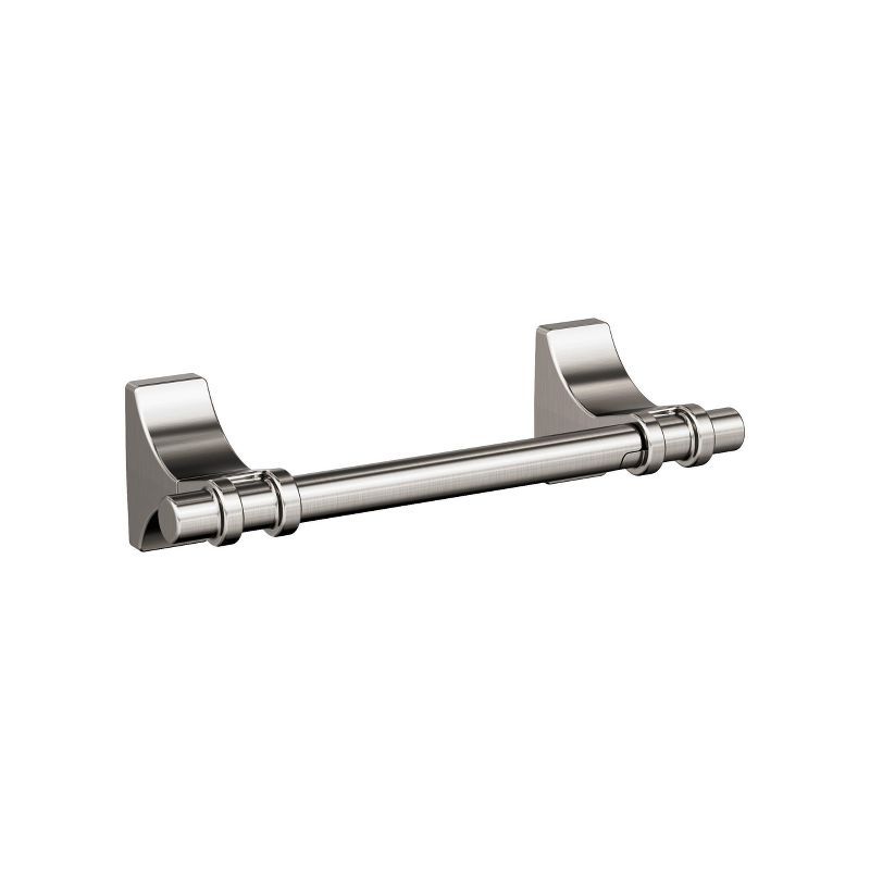 Brushed Nickel Pivoting Double Post Toilet Paper Holder