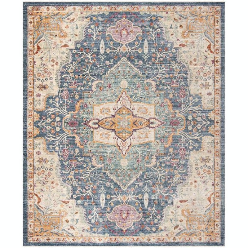 Handmade Blue Viscose 6' x 9' Area Rug