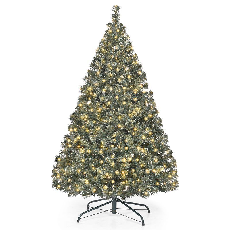 4.5' White Pre-lit Full Artificial Christmas Tree with LED Lights